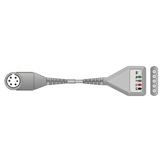 5 ld din patient cable with 90 degree connector