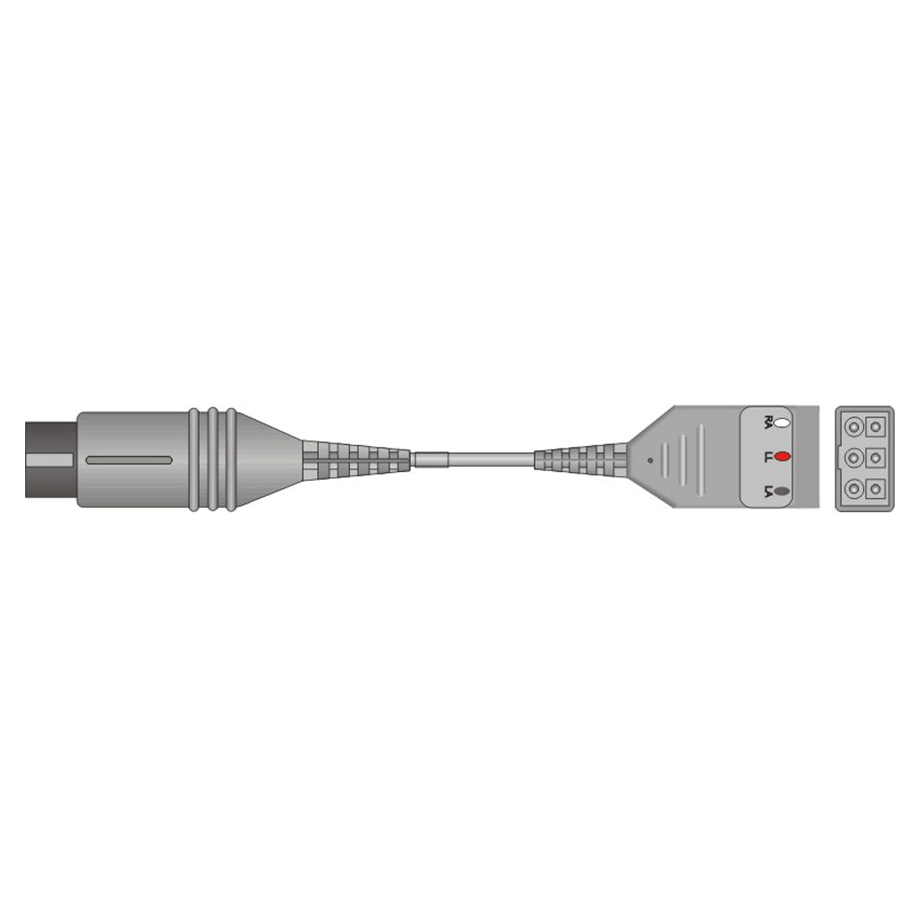 3 ld AMMI dual socket patient cable