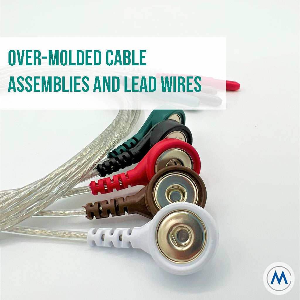 over molded cable assemblies and lead wires