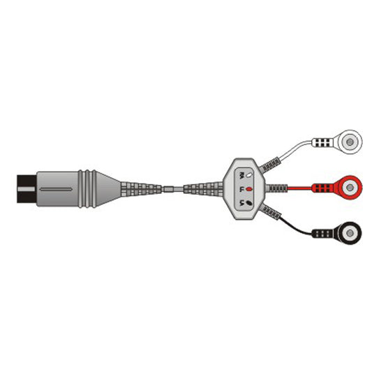 3 lead fixed patient cable 